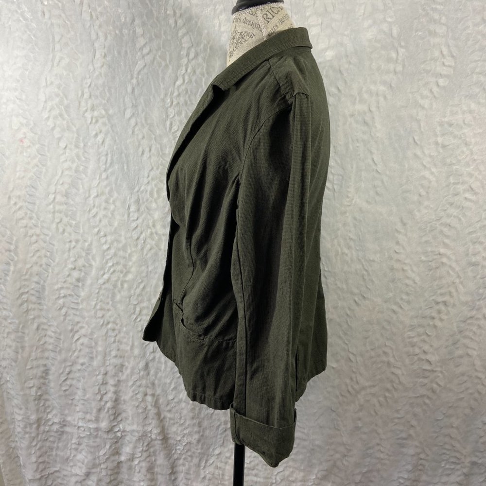 RH Ruff Hewn Blazer Olive Drab Houndstooth Oversized Distressed look - Picture 5 of 11